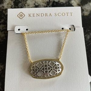 Kendra Scott Dollie necklace NWT beautiful silver with gold